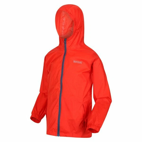 Regatta Kid’s Pack-it III jacket Fiery Red, veste imperméable pour enfant. - Photo 1/1