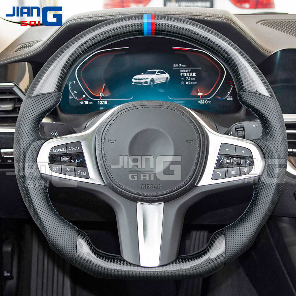 Real Carbon Fiber Sport Steering Wheel Fit BMW G20 G30 540i X7 G05 X5