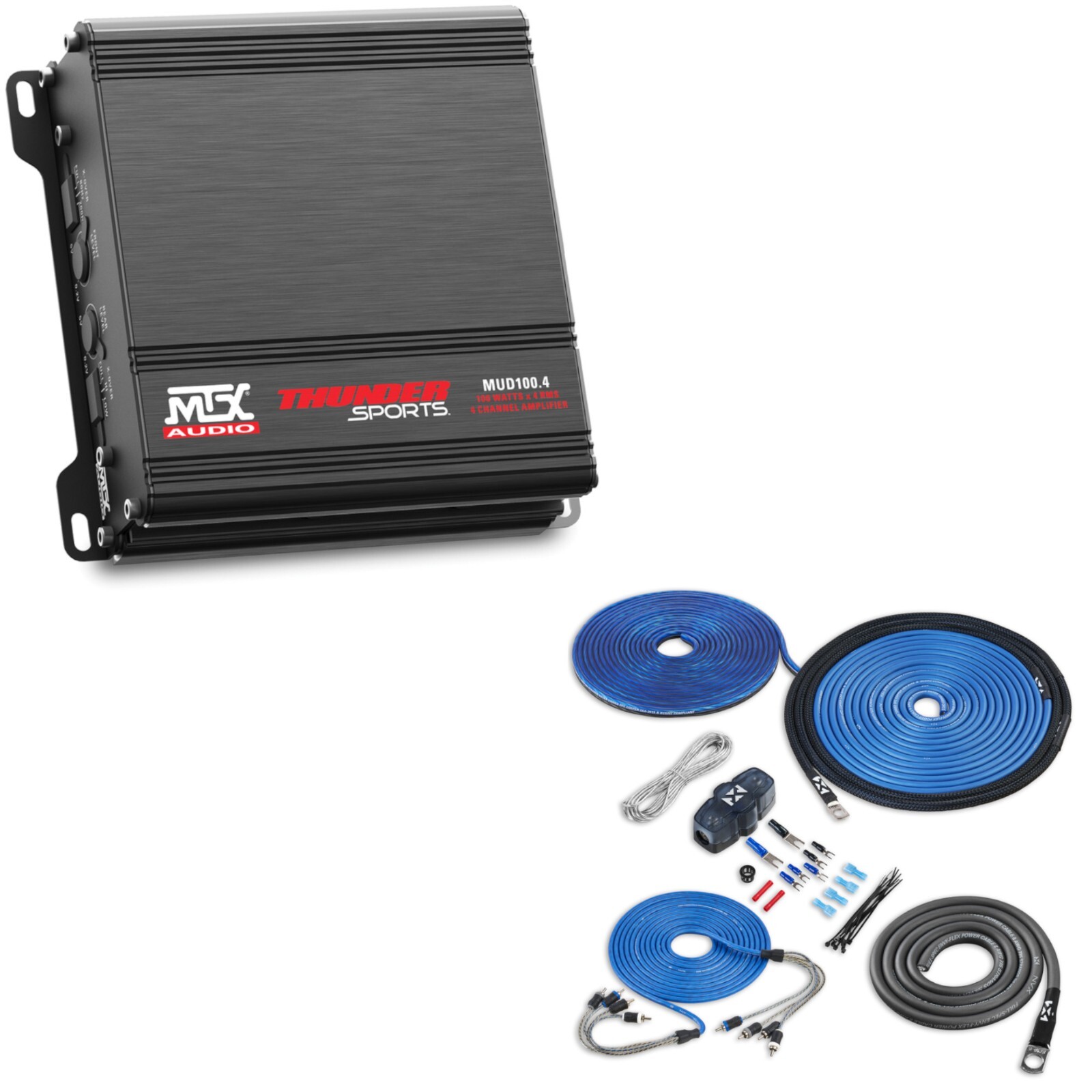 MTX MUD1004 400 Вт Пиковый 4-канальный компактный морской усилитель класса D с комплектом усилителей 6389000₽