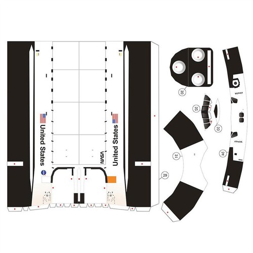 Unassembled 1/150 Space Shuttle Atlantis Paper Model Handmade Space Rocket Craft - Picture 8 of 12