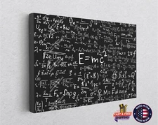 Equations and Formulas Physics Science Canvas Décor Art Print Room Painting