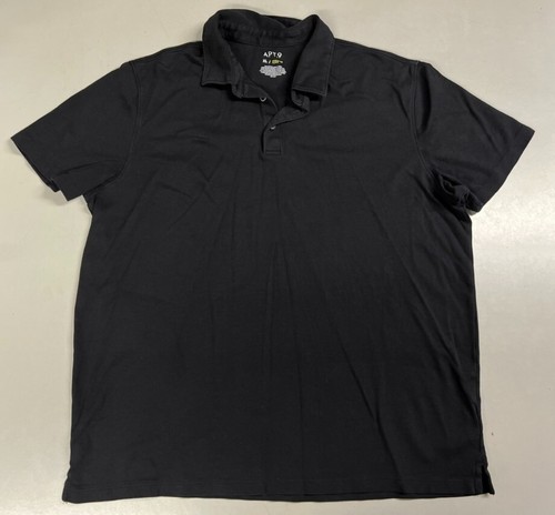 Set of 2 - Apt. 9 Mens Polo Shirts XL Premier Flex Short Sleeve Casual - BK + GY - Picture 2 of 9