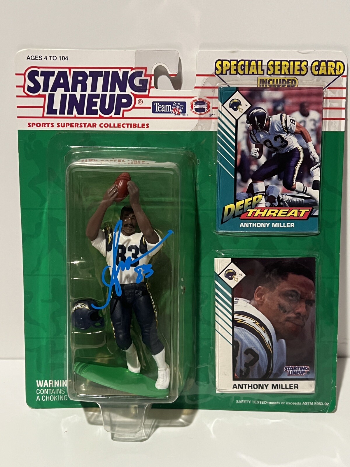 Anthony Miller Autographed Signed San Diego Chargers Auto 93 Starting Lineup SLU Tristar COA 