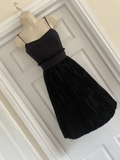 EXQUISITE FRENCH CONNECTION SIZE 12/14 RICH BLACK FIT FLARE PARTY EVENING DRESS