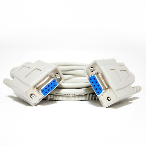 CABLE DE TRANSFERENCIA DE DATOS SERIE NULO 6 pies CNX FREE TO AIR nfusion DB9 hembra RS232 - Imagen 1 de 2