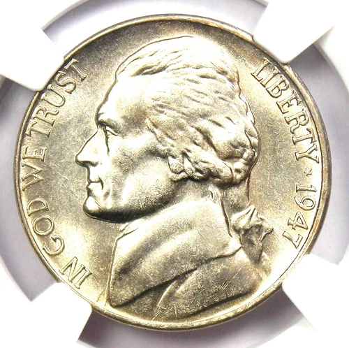 1947-S Jefferson Nickel 5C - NGC MS67 5FS - Rare Grade - $11,000 NGC Value!