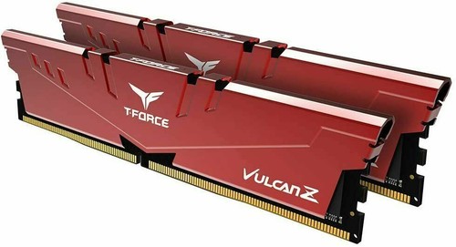 Team Vulcan Z Red 64GB 32GX2 DDR4 3200MHz PC4-25600 CL16 Gaming Arbeitsspeicher RAM KIT - Bild 2 von 3
