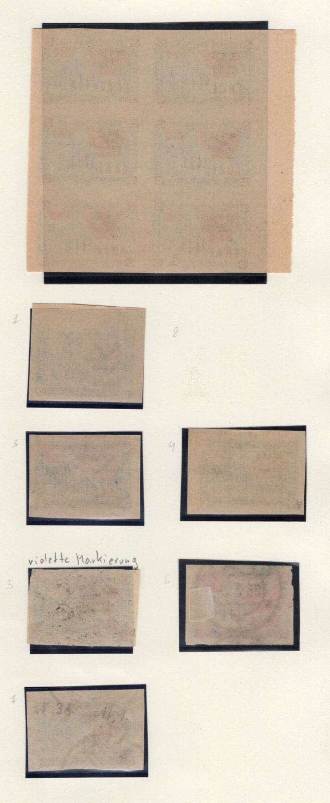 Azerbaijan 1921 block+stamps Lyapin#27 Diff Types used/MH Azerbaijan 1921 block+stamps Lyapin#27 Diff Types used/MH