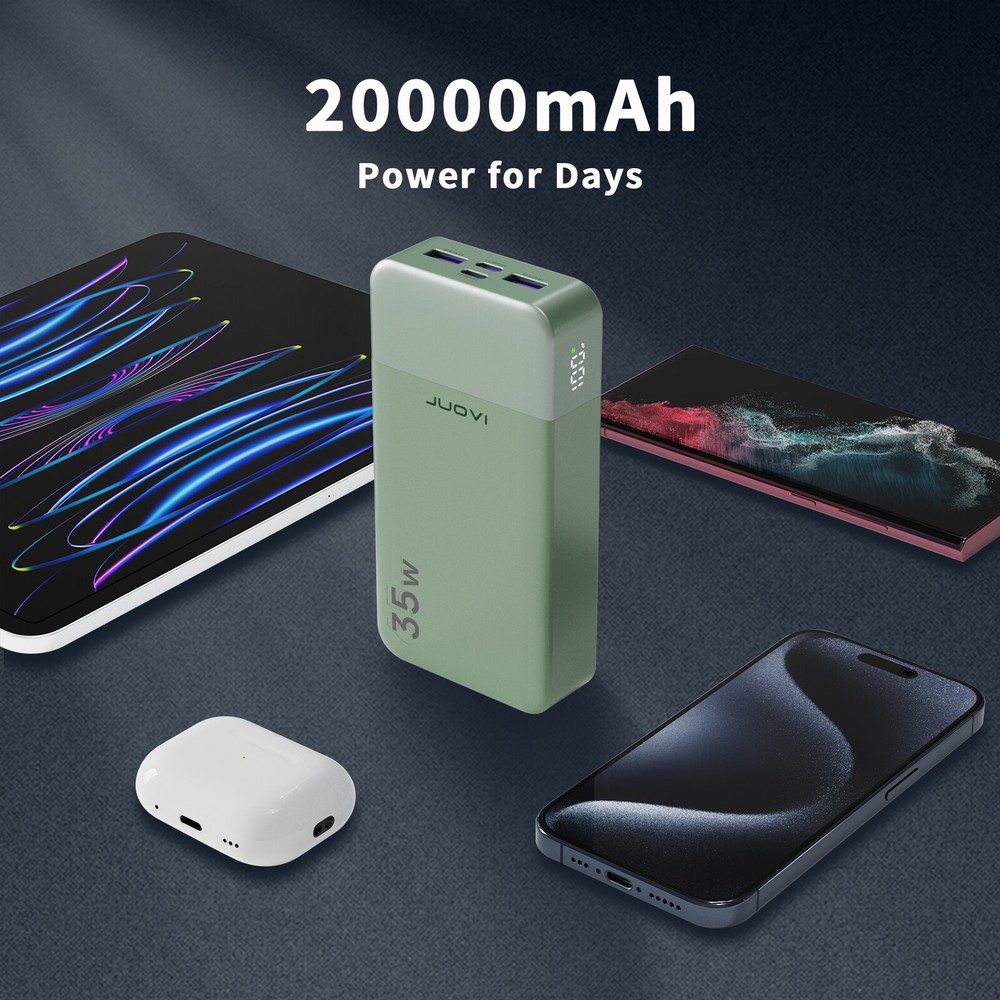 20000mAh Power Bank Portable Charger for Phones and Tablets Fast Charging External Battery Pack