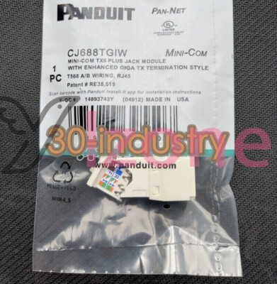 QTY:50 New For Plus Ethernet Cat6 Module White CJ688TGIW Mini-Com TX6 ~ #F22