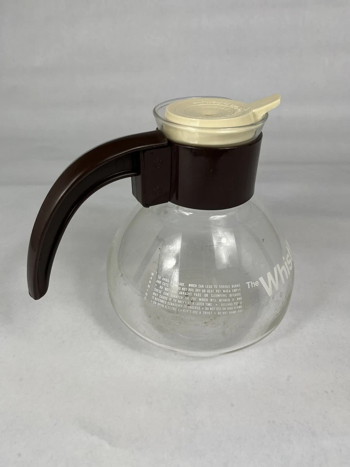 Cafeteira de vidro vintage THE WHISTLER Gemco 8 xícaras feita nos EUA - Imagem 2 de 4