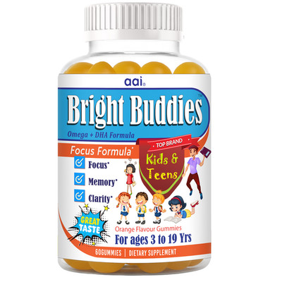 Kids Omega 3 Gummies, DHA Gummies for Kids with Omega 3 6 9 + DHA, Vitamin C 60G
