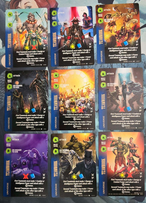 All 9 Intellect / Intelligence Teamwork Set Overpower World Legends Kick Starter