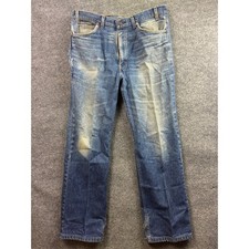 Vintage Levis 505 Jeans Mens 36x30 Blue Orange Tab Straight Leg Distressed