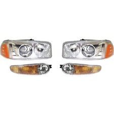 Headlight Set Halogen For 2001-2007 Gmc Sierra 1500 Yukon Headlight Set Halogen For 2001-2007 Gmc Sierra 1500 Yukon