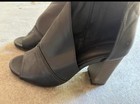 Black open toe wide heel shoes, size 38/7.5 — photo 4