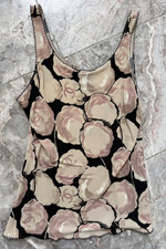 CHANEL Vintage 04 CC Camelia logo tank top  b...