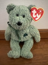 Ty Beanie Babies  Shamrock  the Irish St. Patrick  s Day Green Teddy Bear 2000