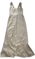 Show Me Your MuMu Dressz Size Champagne Chair Midi Slit Smocked Back Romantic