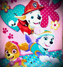 PAW Patrol Best Pups Ever Pink Kids Blanket 40x60 Polyester Machine Wash