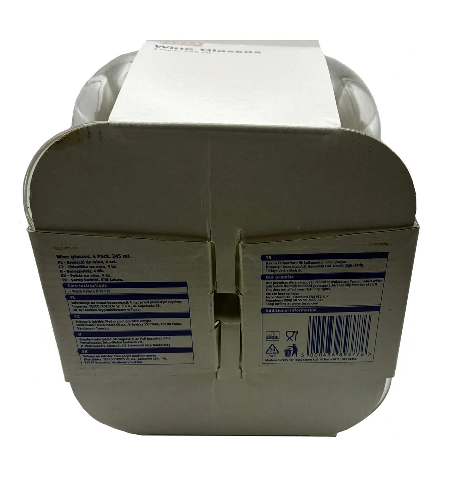 Vintage Collectable Tesco Value Wine Glasses new - Image 4 of 4