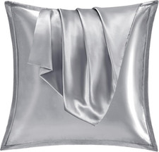 Vielit 2er Set Satin Kissnbezug 80x80 mit Zip,Weich wie EIN Silk Pillowcase,wie
