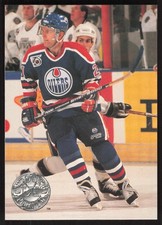 Vincent Damphousse, 1991-92 Pro Set Platinum, #35, Edmonton Oilers,