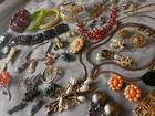 VTG 41 Pc Costume Jewelry Lot Signed & Unsigned Sterling, Necklaces, Earrings
