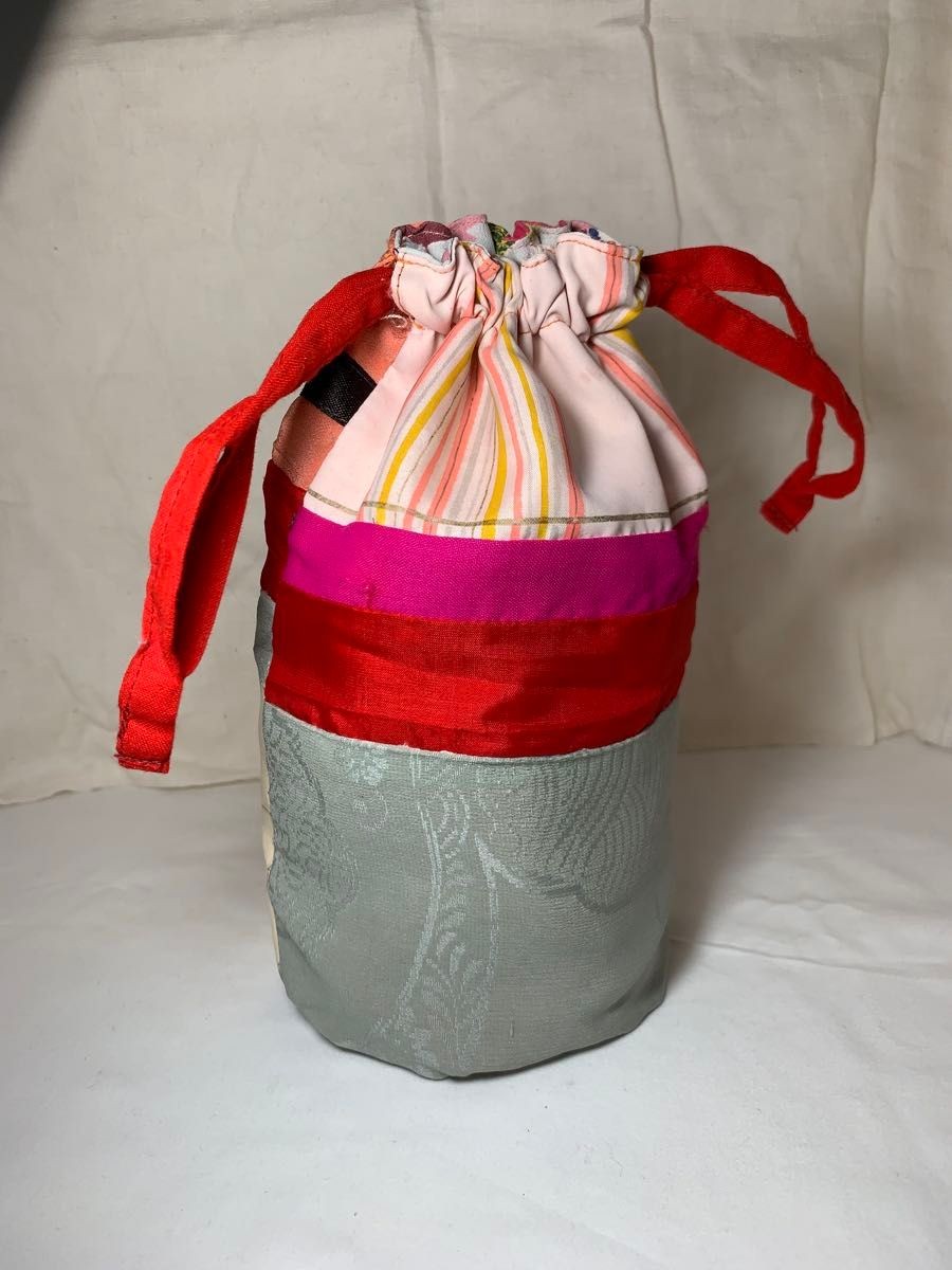 Pure silk drawstring multicolor pouch - image 6