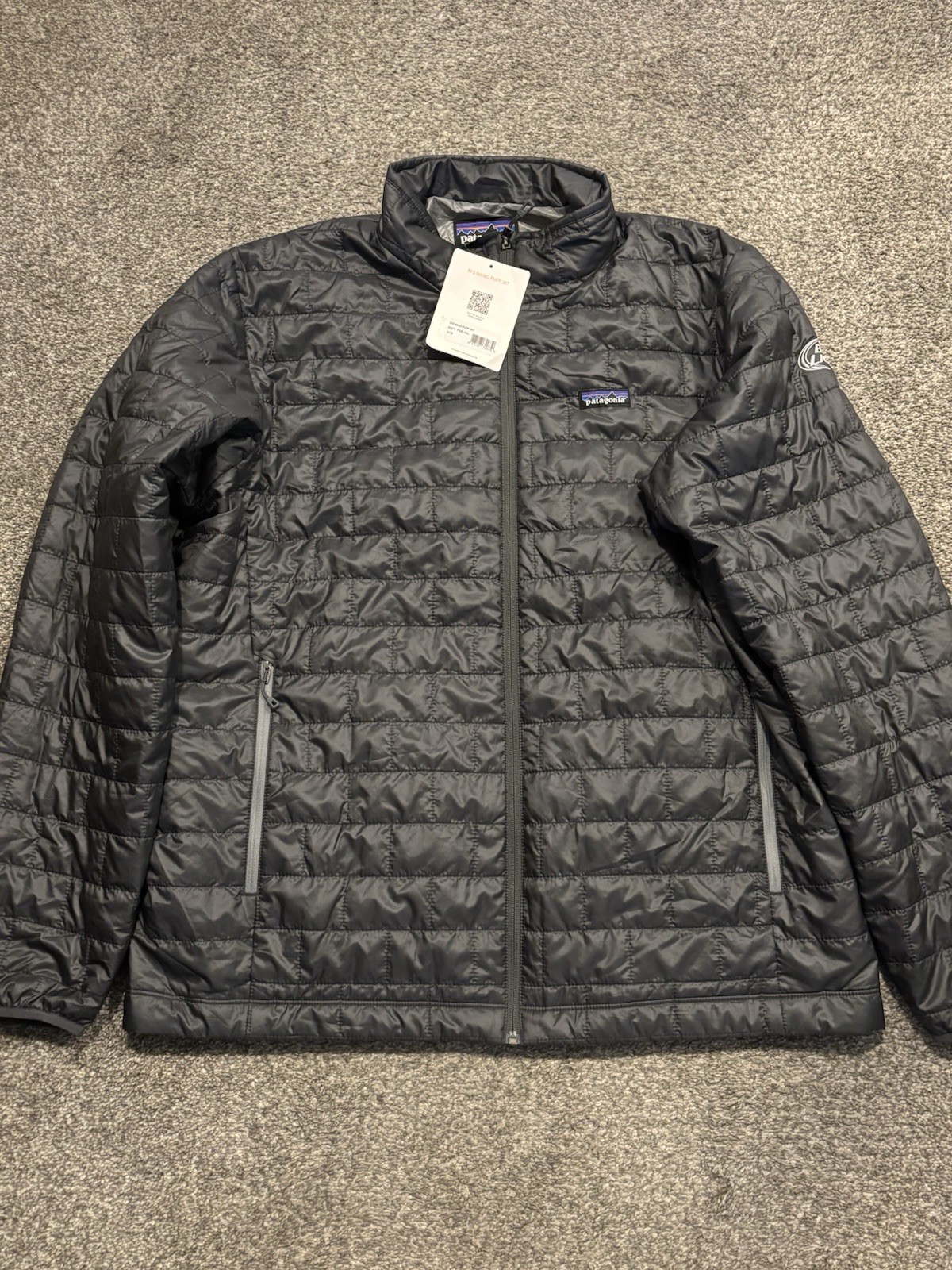 Patagonia Men's Nano Puffer Jacket Forge Grey Size XXL NWT Embroidery