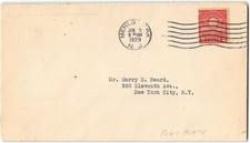 US #654 First Day Cover (FDC), 1929, Menlo Park NJ