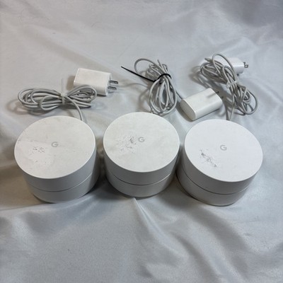 NLS-1304-25 Google Wifi System Router Replacement Set of 3 With Power Cords
