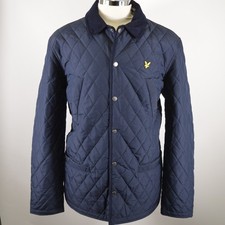 Men's Lyle & Scott Dark Navy Blue Quilted Jacket Large RRP £125