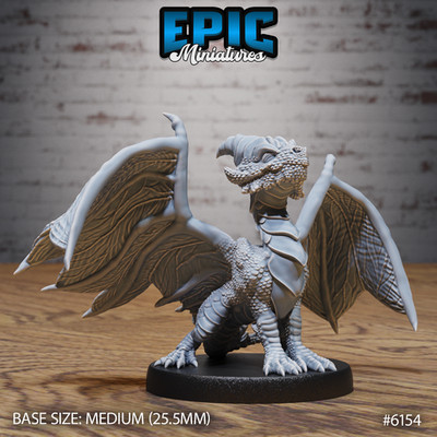 D&D Miniature - Copper Dragon Wyrmling Set 138 - 3D Model Print DnD Figur Druck