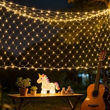 300 LED Net Curtain Mesh Fairy String Lights Home Party Wedding Christmas Decor