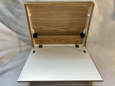 Wall Mount Folding Desk Laptop Station - Oak