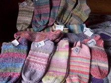 Sneaker & Socken  4 fach Sockenwolle mit Baumwolle in versch. Größen und Farben