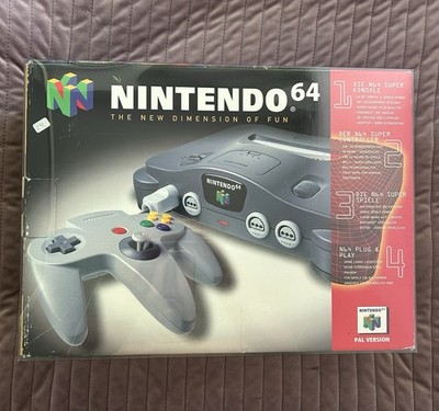 Nintendo 64 Spielekonsole (PAL) schwarz grau OVP N64