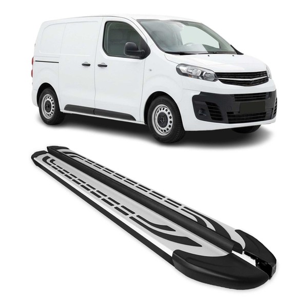 Trittbretter Seitenschweller FüR Opel Vivaro C 2019-2026 L1 Kurzer Schwarz Alu-image
