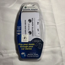 Wireless Cassette Adapter Music Car Stereo iPhone iPod Android any 3.5 mm device