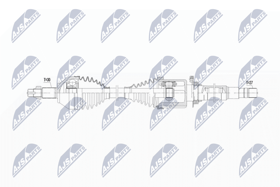 Front Right NTY NPW-AR-022 Drive Shaft for ALFA ROMEO - Image 7