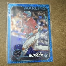 Topps 2024 Series 1 Jake Burger Miami Marlins /999 Blue Parallel Baseball Card
