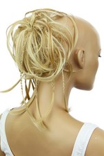CAISHA Jumbo Scrunchie Braided Updo Wavy Messy Bun Hairpiece Blond Mix G20D