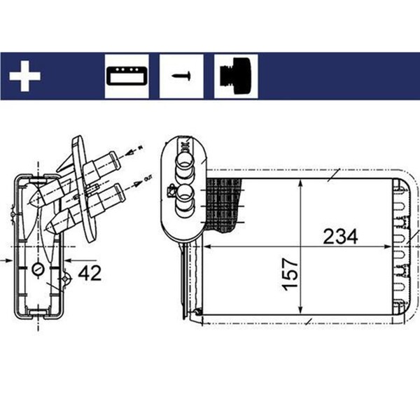 Mahle WÄRmetauscher HeizungskÜHler Passend FüR Ford Galaxy Seat Alhambra VW-image