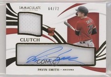 2021 Immaculate Clearly Clutch Rookie Materials 64/72 Pavin Smith Auto 0c6