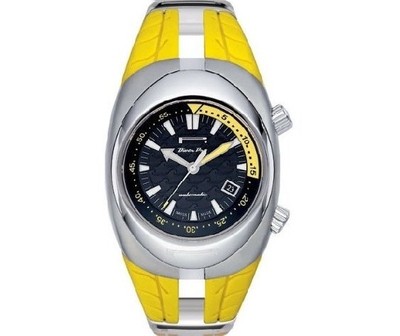PIRELLI PZERO TEMPO MECHANICAL AUTOMATIC SWISS MADE DIVER WATCH W/YELLOW STRAP!