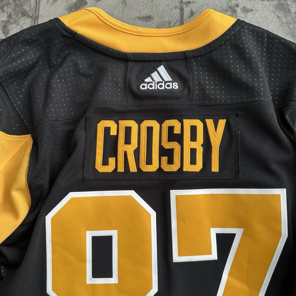 Camiseta deportiva de hockey Adidas Sidney Crosby Climalite para hombre talla 50 Pittsburgh Penguins Foto 3 de 4