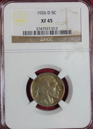 1926-D BUFFALO NICKEL NGC XF45