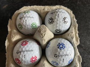 Lot De 4 Balles De Golf TaylorMade TP5/x PIX – Édition Limitée, Grade A, état Occasion