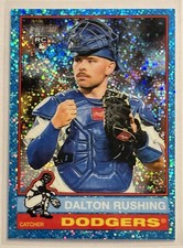 2025 Topps Heritage High Number - Dalton Rushing #702 Chrome Light Blue Sparkle
